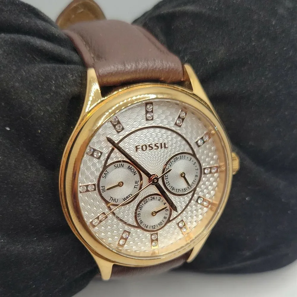 Fossil Modern Sophisticate BQ1567 Women's Brown Leather Analog Dial Watch DE403